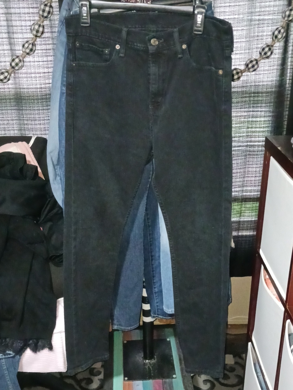 Levi's Black Slim Straight Jeans